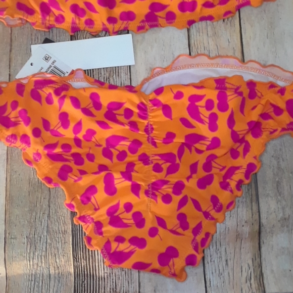 Salt & Cove Cherry on Top Smocked Bandeau Bikini - Picture 12 of 15